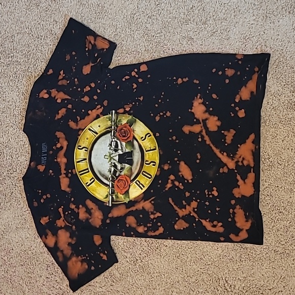 Custom Reverse Dye Guns N Roses Tee Size L - Picture 1 of 3